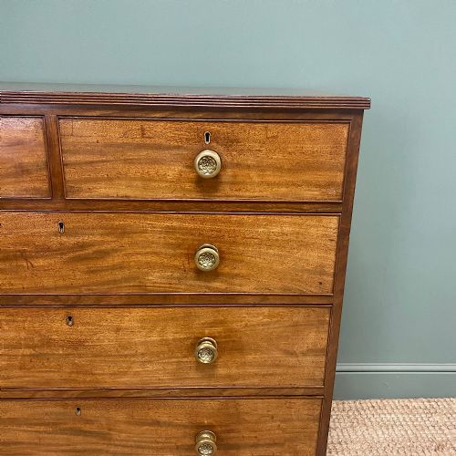 QUALITY REGENCY MAHOGANY ANTIQUE CHEST OF DRAWERS - ADDITIONAL PHOTO 4