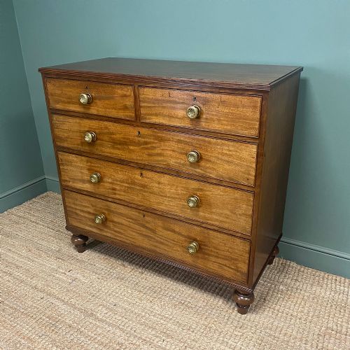 QUALITY REGENCY MAHOGANY ANTIQUE CHEST OF DRAWERS - ADDITIONAL PHOTO 7