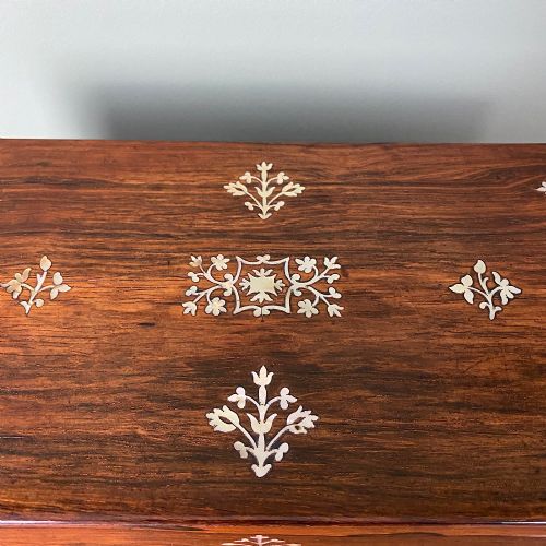 SPECTACULAR REGENCY ROSEWOOD ANTIQUE TEA CADDY - ADDITIONAL PHOTO 7