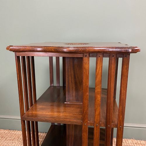 SUPERB QUALITY VICTORIAN ANTIQUE REVOLVING BOOKCASE - ADDITIONAL PHOTO 4