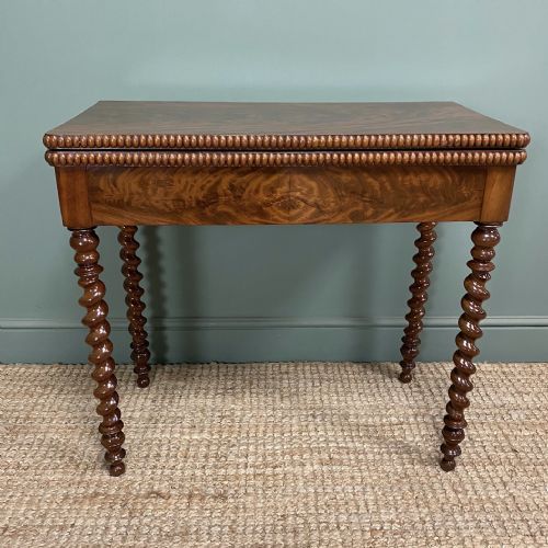 stunning victorian mahogany antique games table - CATEGORY: ANTIQUE TABLES - DATED VICTORIAN