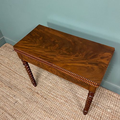 STUNNING VICTORIAN MAHOGANY ANTIQUE GAMES TABLE - ADDITIONAL PHOTO 2