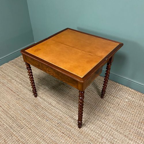 STUNNING VICTORIAN MAHOGANY ANTIQUE GAMES TABLE - ADDITIONAL PHOTO 3