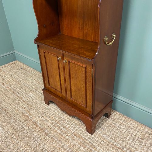 QUALITY SMALL MAHOGANY ANTIQUE WATERFALL BOOKCASE - ADDITIONAL PHOTO 4