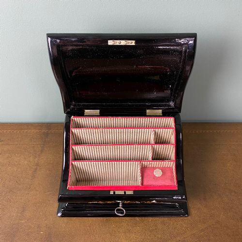 SPECTACULAR INLAID VICTORIAN ANTIQUE STATIONARY BOX - ADDITIONAL PHOTO 2