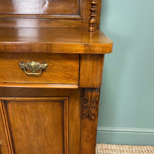 BEAUTIFUL VICTORIAN WALNUT ANTIQUE CHIFFONIER - ADDITIONAL PHOTO 1