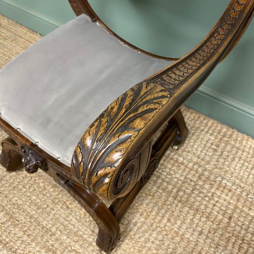 SPECTACULAR VICTORIAN OAK ANTIQUE ARMCHAIR - ADDITIONAL PHOTO 2