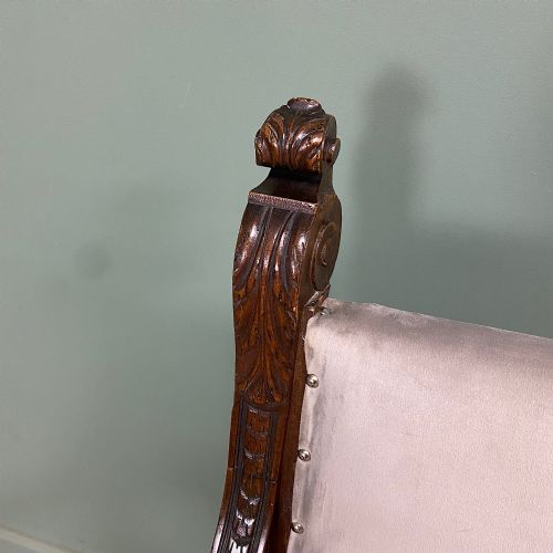 SPECTACULAR VICTORIAN OAK ANTIQUE ARMCHAIR - ADDITIONAL PHOTO 3