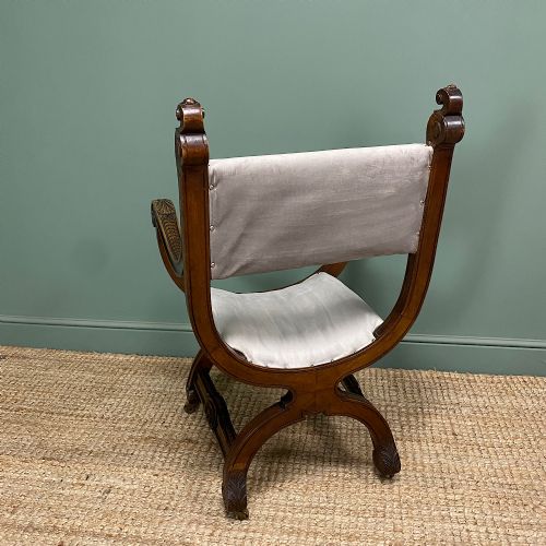 SPECTACULAR VICTORIAN OAK ANTIQUE ARMCHAIR - ADDITIONAL PHOTO 4