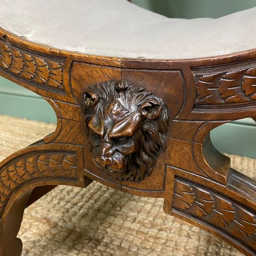 SPECTACULAR VICTORIAN OAK ANTIQUE ARMCHAIR - ADDITIONAL PHOTO 5