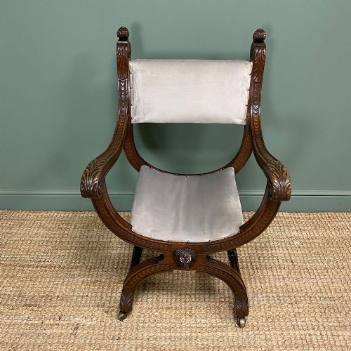 SPECTACULAR VICTORIAN OAK ANTIQUE ARMCHAIR - ADDITIONAL PHOTO 6
