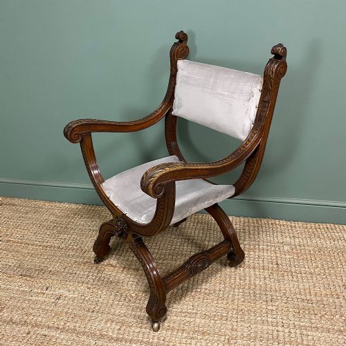 SPECTACULAR VICTORIAN OAK ANTIQUE ARMCHAIR - ADDITIONAL PHOTO 7