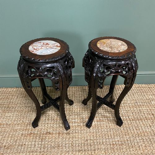 pair of antique chinese side tables - CATEGORY: ANTIQUE FURNITURE - DATED 19TH CENTURY