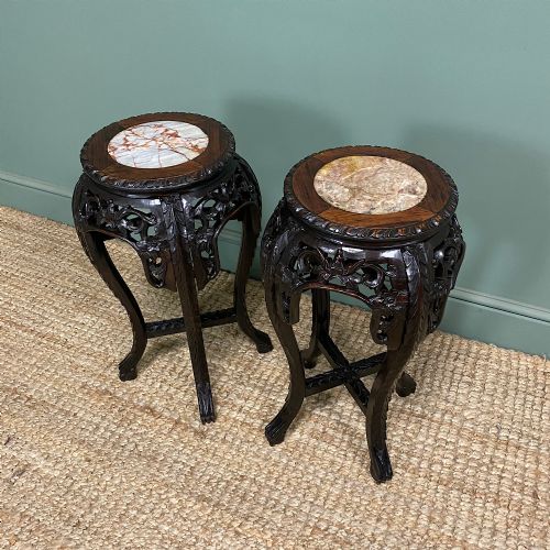 PAIR OF ANTIQUE CHINESE SIDE TABLES - ADDITIONAL PHOTO 2