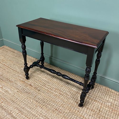 VICTORIAN EBONISED ANTIQUE SIDE TABLE - ADDITIONAL PHOTO 2
