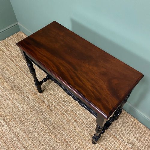 VICTORIAN EBONISED ANTIQUE SIDE TABLE - ADDITIONAL PHOTO 6