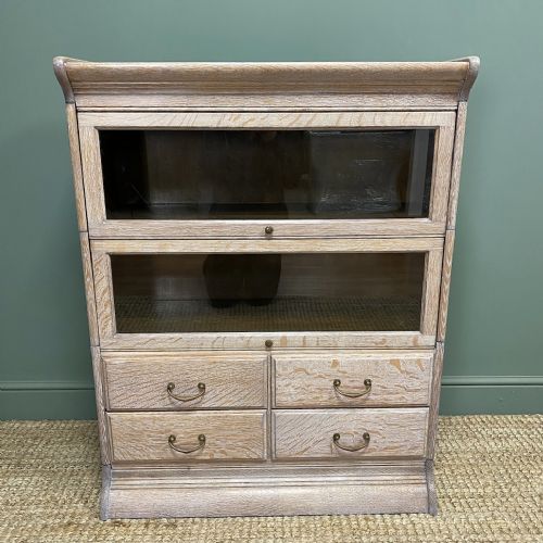 limed oak stacking antique bookcase - CATEGORY: ANTIQUE BOOKCASES - DATED EDWARDIAN