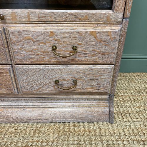 LIMED OAK STACKING ANTIQUE BOOKCASE - ADDITIONAL PHOTO 3