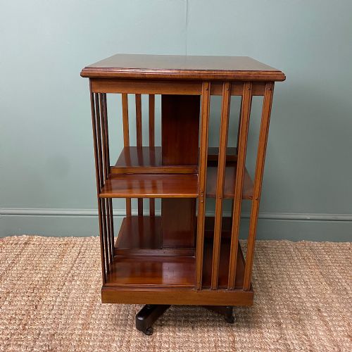 beautiful edwardian antique mahogany revolving bookcase - CATEGORY: ANTIQUE BOOKCASES - DATED EDWARDIAN