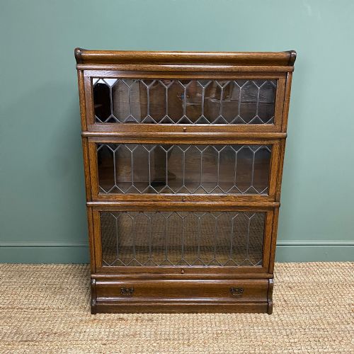 quality oak antique globe wernicke bookcase - CATEGORY: ANTIQUE BOOKCASES - DATED EDWARDIAN