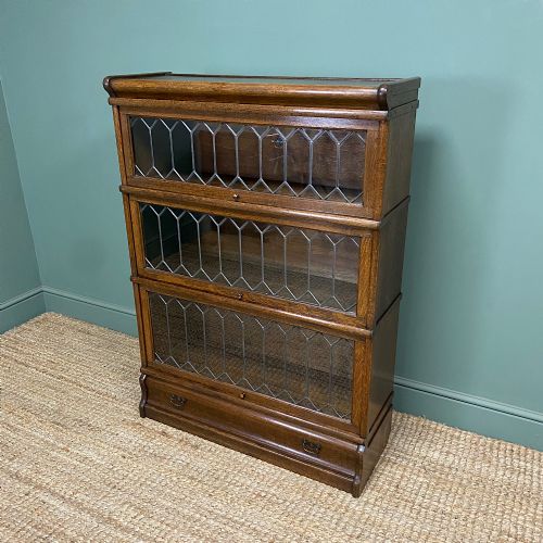 QUALITY OAK ANTIQUE GLOBE WERNICKE BOOKCASE - ADDITIONAL PHOTO 2