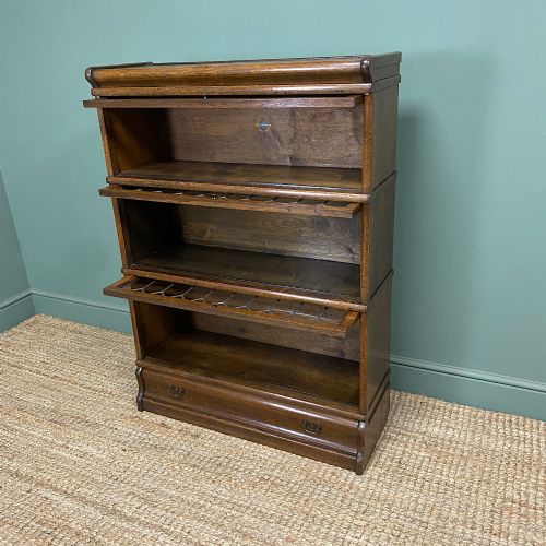 QUALITY OAK ANTIQUE GLOBE WERNICKE BOOKCASE - ADDITIONAL PHOTO 5