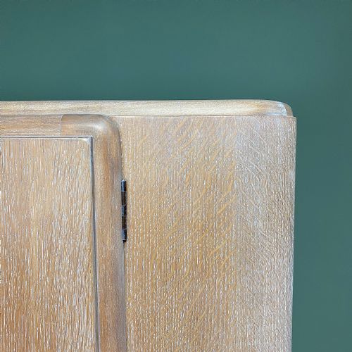 LIMED OAK ART DECO SINGLE WARDROBE - ADDITIONAL PHOTO 5