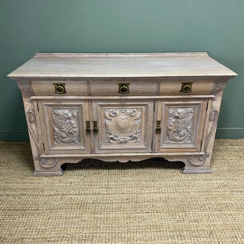 SPECTACULAR VICTORIAN OAK ANTIQUE SIDEBOARD - ADDITIONAL PHOTO 1