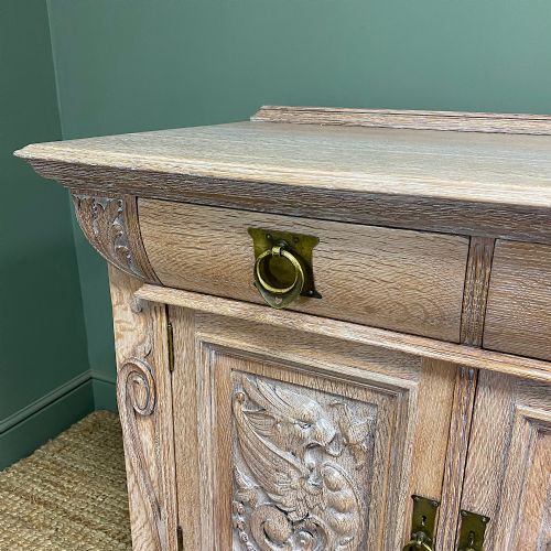 SPECTACULAR VICTORIAN OAK ANTIQUE SIDEBOARD - ADDITIONAL PHOTO 3