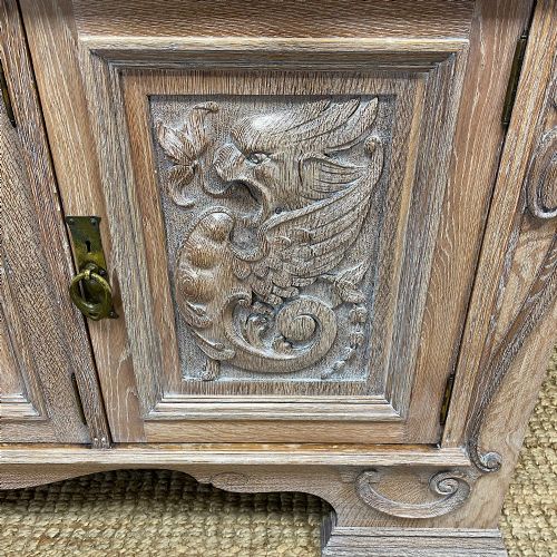 SPECTACULAR VICTORIAN OAK ANTIQUE SIDEBOARD - ADDITIONAL PHOTO 5