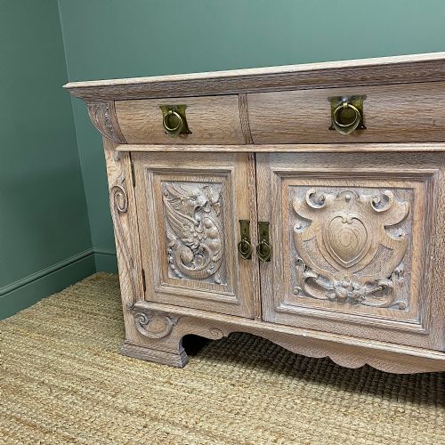 SPECTACULAR VICTORIAN OAK ANTIQUE SIDEBOARD - ADDITIONAL PHOTO 6