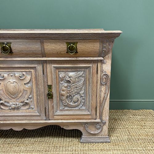 SPECTACULAR VICTORIAN OAK ANTIQUE SIDEBOARD - ADDITIONAL PHOTO 7