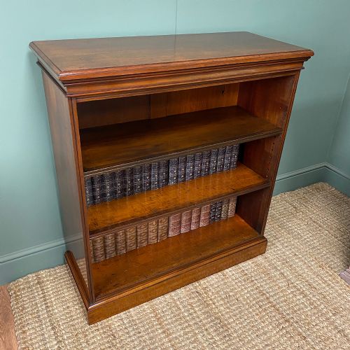 FINE QUALITY VICTORIAN MAHOGANY ANTIQUE OPEN BOOKCASE - ADDITIONAL PHOTO 1