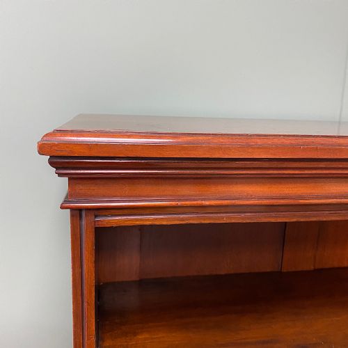 FINE QUALITY VICTORIAN MAHOGANY ANTIQUE OPEN BOOKCASE - ADDITIONAL PHOTO 3
