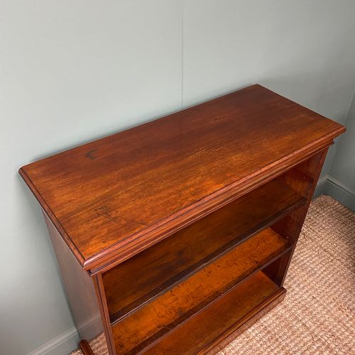 FINE QUALITY VICTORIAN MAHOGANY ANTIQUE OPEN BOOKCASE - ADDITIONAL PHOTO 4