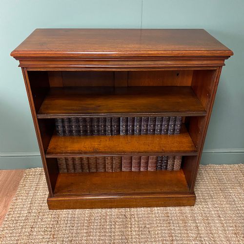 FINE QUALITY VICTORIAN MAHOGANY ANTIQUE OPEN BOOKCASE - ADDITIONAL PHOTO 6