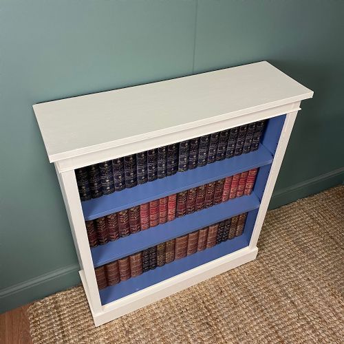 ANTIQUE VICTORIAN PAINTED OPEN BOOKCASE - ADDITIONAL PHOTO 3