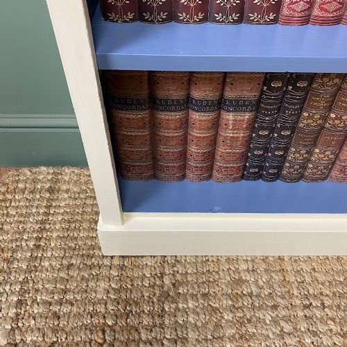 ANTIQUE VICTORIAN PAINTED OPEN BOOKCASE - ADDITIONAL PHOTO 4