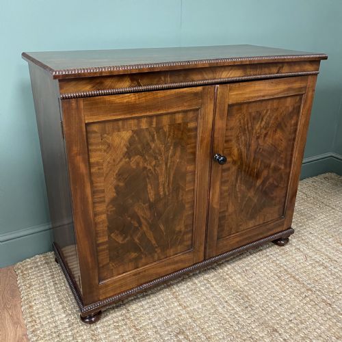 BEAUTIFULLY FIGURED REGENCY MAHOGANY ANTIQUE CUPBOARD - ADDITIONAL PHOTO 3