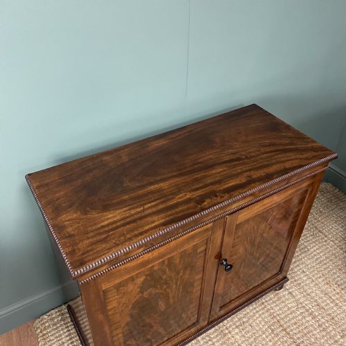 BEAUTIFULLY FIGURED REGENCY MAHOGANY ANTIQUE CUPBOARD - ADDITIONAL PHOTO 4