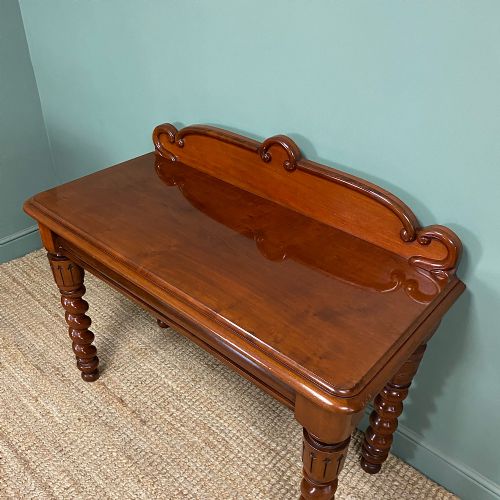 UNUSUAL FIGURED MAHOGANY VICTORIAN ANTIQUE CONSOLE TABLE - ADDITIONAL PHOTO 5