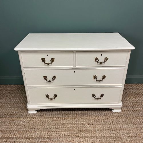 QUALITY ANTIQUE PAINTED CHEST OF DRAWERS - ADDITIONAL PHOTO 4