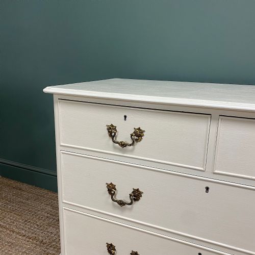 QUALITY ANTIQUE PAINTED CHEST OF DRAWERS - ADDITIONAL PHOTO 5