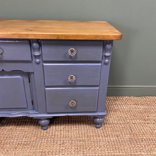 VICTORIAN PAINTED ANTIQUE DRESSER BASE - ADDITIONAL PHOTO 7