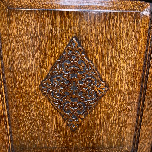 QUALITY OAK ANTIQUE HALL CUPBOARD WARDROBE - ADDITIONAL PHOTO 6