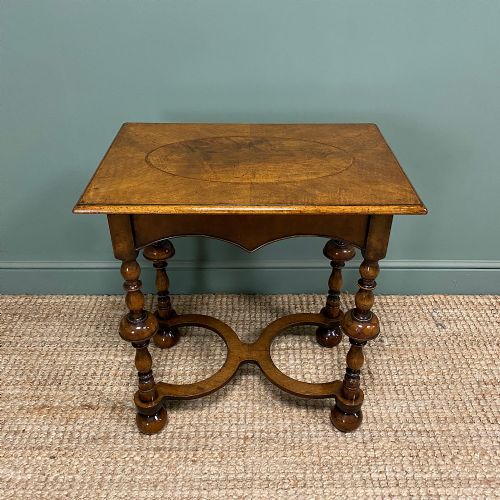 quality queen anne design antique walnut table - CATEGORY: ANTIQUE TABLES - DATED 1900