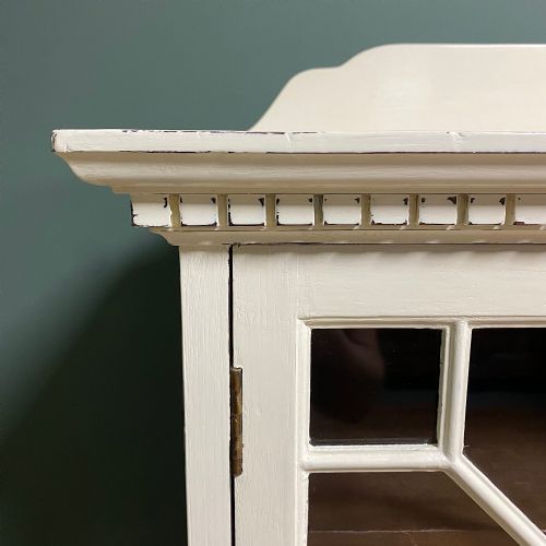 LARGE VICTORIAN PAINTED ANTIQUE BOOKCASE - ADDITIONAL PHOTO 1