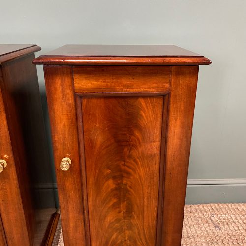 PAIR OF VICTORIAN MAHOGANY ANTIQUE BEDSIDE CABINETS - ADDITIONAL PHOTO 1