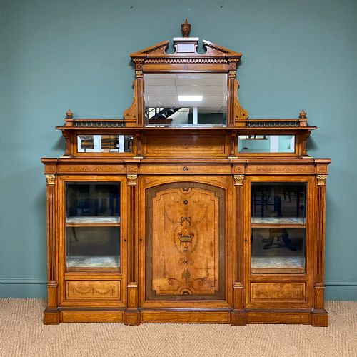 spectacular victorian satinwood antique sideboard - CATEGORY: ANTIQUE CABINETS - DATED VICTORIAN