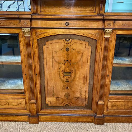 SPECTACULAR VICTORIAN SATINWOOD ANTIQUE SIDEBOARD - ADDITIONAL PHOTO 1
